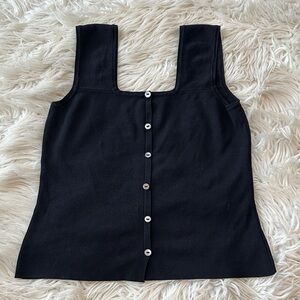 Black Button-Front Joseph A Women's Top